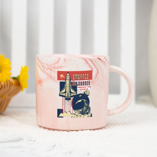 Embrace the journey, embrace the growth Marble Mugs