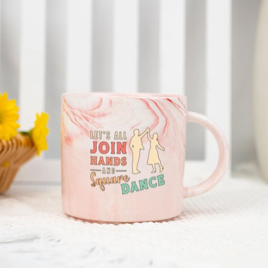 Square Dancing Let's All Join Hands And Barn Dance Marble Mugs