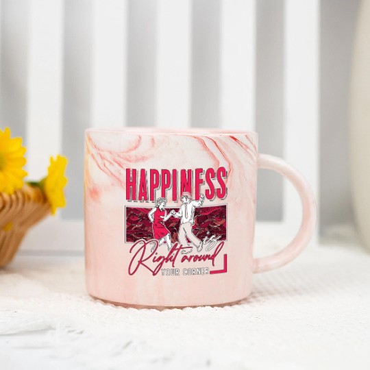 Square Dancing Happiness Is Right Western Dancing Marble Mugs