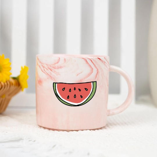Fresh Slice Watermelon Lover Marble Mugs