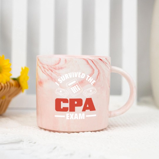 I Survived The CPA Exam Funny Accountant Gift Marble Mugs