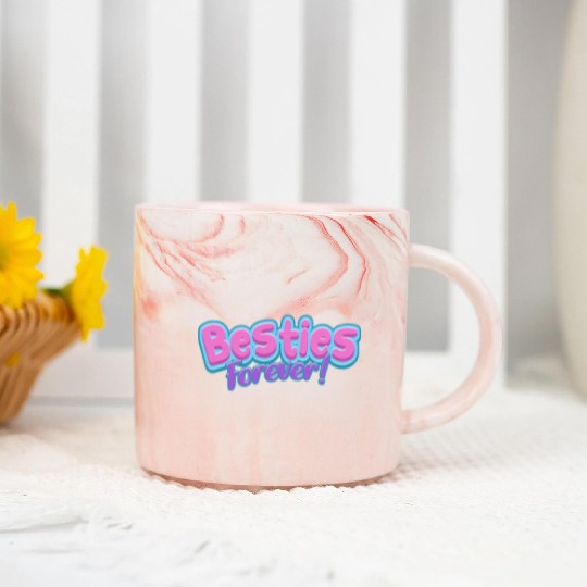Besties Forever Marble Mugs
