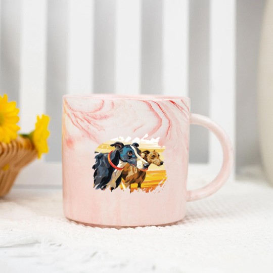 Greyhound Racing Dog Breed Race Greyhound Owner Marble Mugs