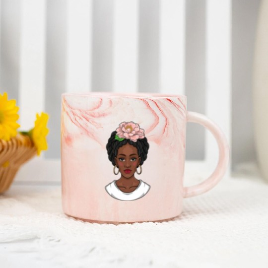 Black girl, black girl magic, African American Marble Mugs