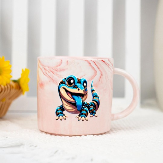 Lizard Collector Reptile Lover Blue Tongue Skink Marble Mugs