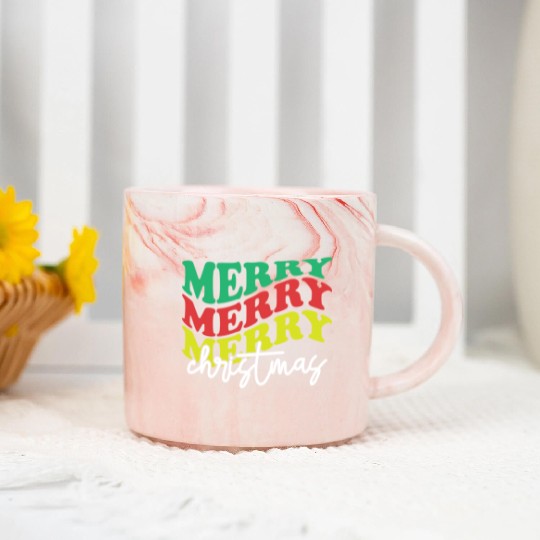 Merry merry merry Christmas, Xmas Design Marble Mugs