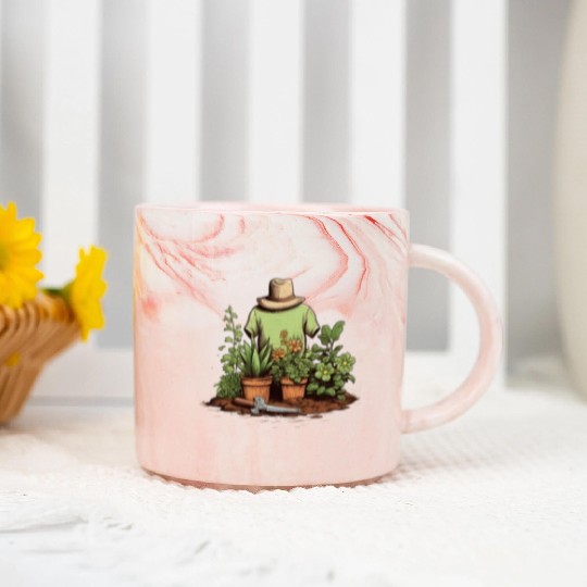 Tiny Gardener's Paradise Cute Pocket Garden Marble Mugs