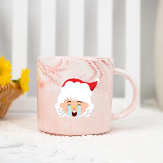 Mrs Claus Emoticons Crying Out Loud Christmasfunny Marble Mugs