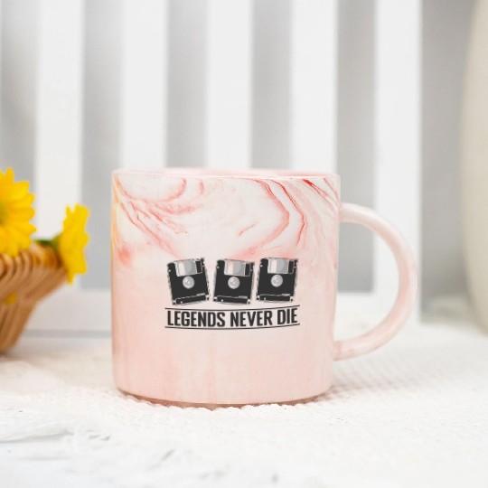 Legends Never Die Retro Memory Module Marble Mugs