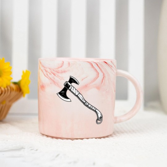 Fantasy Warrior Axe Marble Mugs