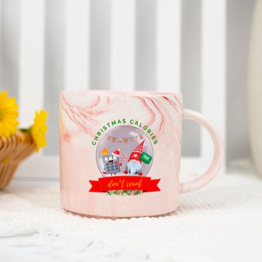 Christmas Calories Don’t Count Cookie Calculator Marble Mugs