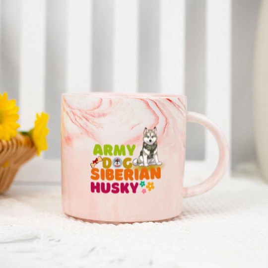 Siberian Husky Dog Husky Dog Lovers Marble Mugs