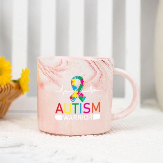 Autism Warrior Autistic Ninja Spectrum Asperger Marble Mugs
