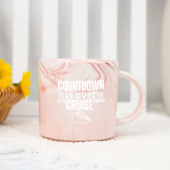 Cruise Ship It's Cruise Time Cruise Marble Mugs