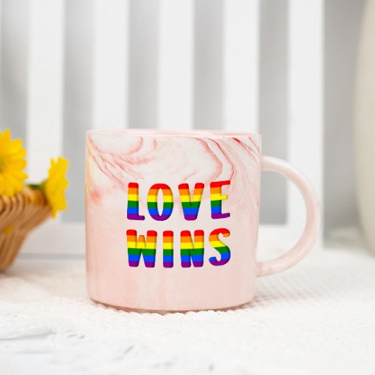 LOVE WINS! LGBTQ Marble Mugs