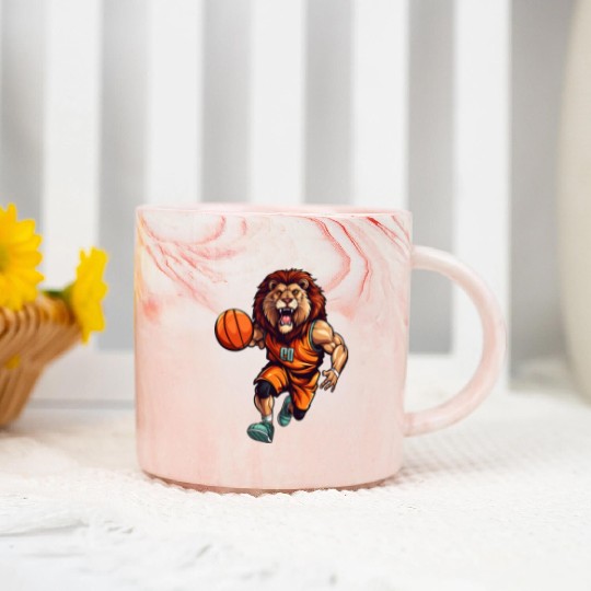 Basketball lion Marble Mugs