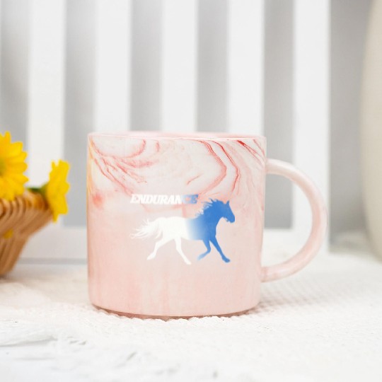 Napoleon Dynamite Running Horses Endurance Marble Mugs