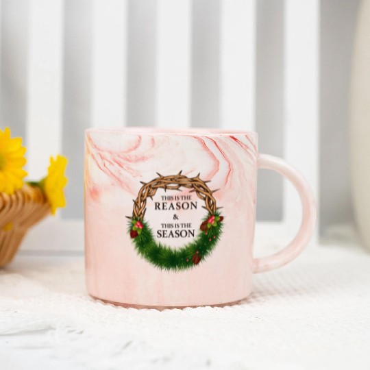 Jesus is King and is the Reason for the Season Marble Mugs