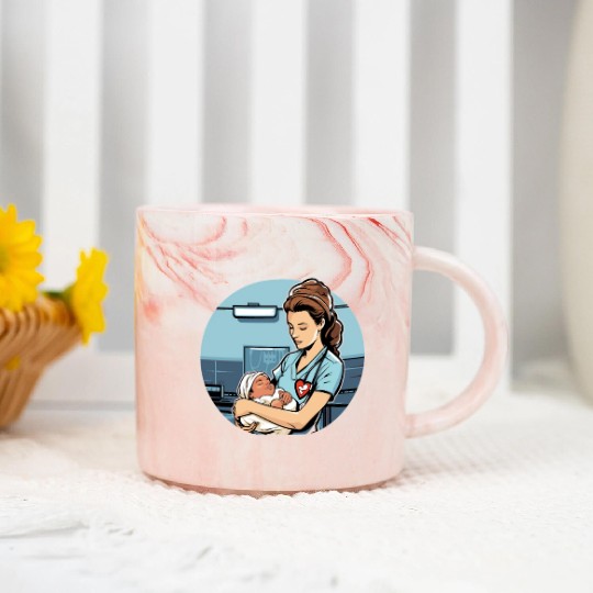 Registered Nurse Medical Medicine Neonatal Nurse Marble Mugs