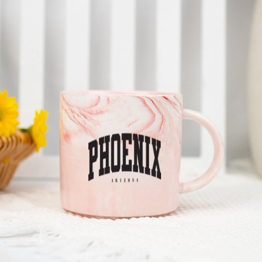 PHOENIX BLACK Marble Mugs
