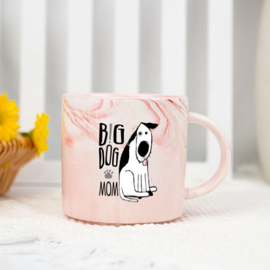 Big Dog Mom Marble Mugs