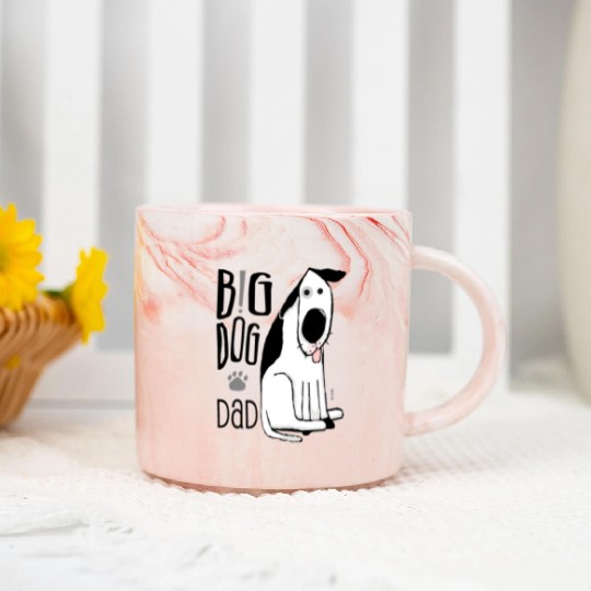 Big Dog Dad Marble Mugs