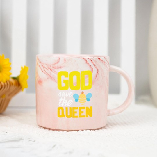 Earth Quote God Save The Queen Bee Marble Mugs