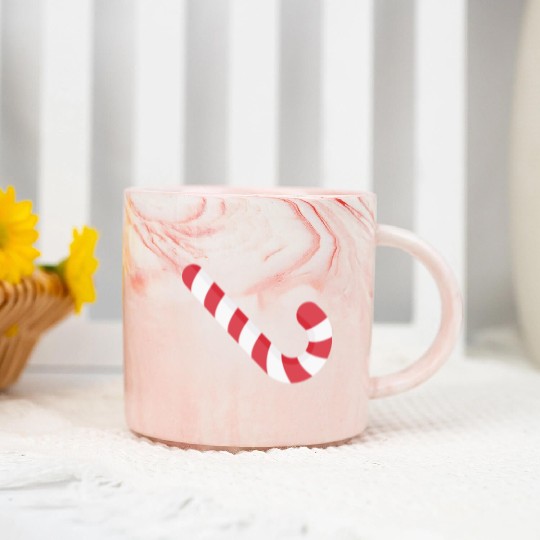 candy cane christmas Marble Mugs