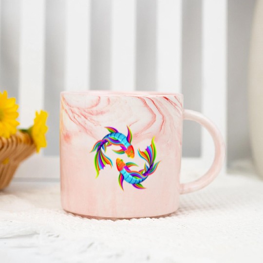 Fish galaxy Marble Mugs