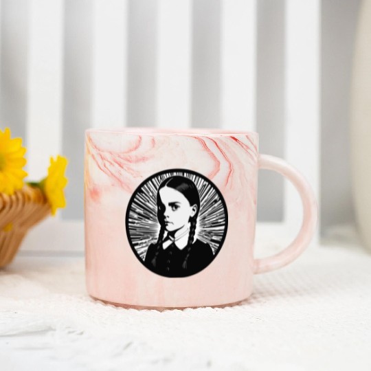 Wednesday Addams Marble Mugs