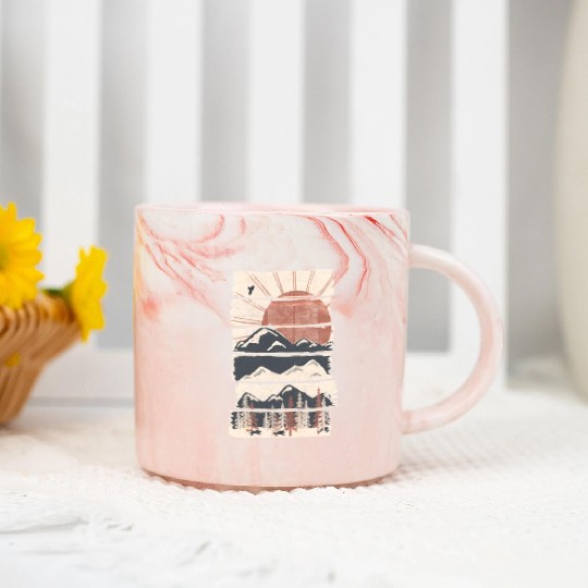 Winter Pursuits Marble Mugs