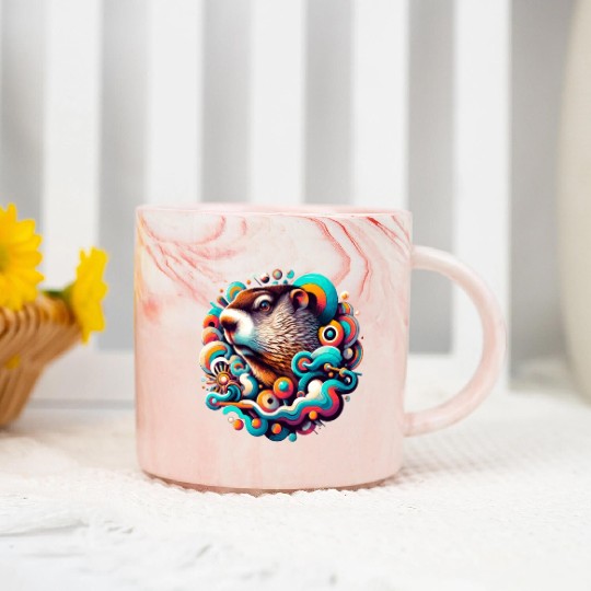 Groundhog Day 2024 Enthusiast February 2nd Marble Mugs