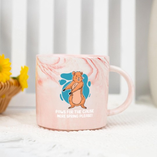 Groundhog Day 2024 Enthusiast February 2nd Marble Mugs