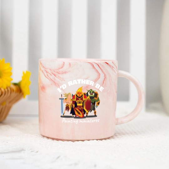 I d Rather Be Painting Miniatures Marble Mugs