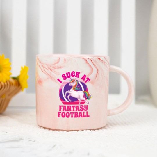 I Suck At Fantasy Football Marble Mugs