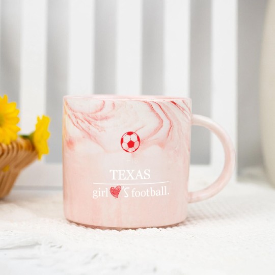 This girl texas football Marble Mugs