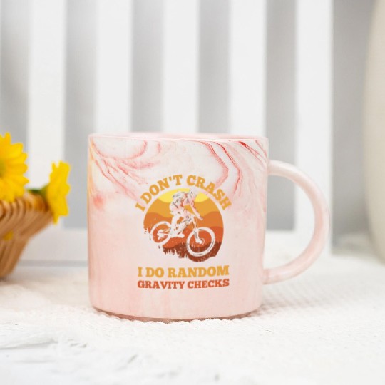 Daredevil Cyclist Marble Mugs