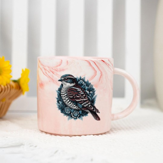 Sparrow Hawk Bird of Prey Marble Mugs for Avid Bird Lovers
