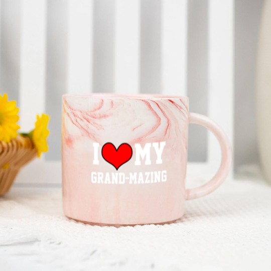 I Love My Grandma Amazing Puns Fun Mothers Day Kid Marble Mugs