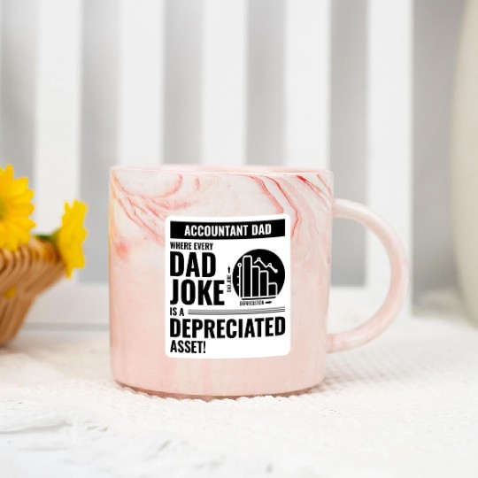 Accountant Dad Joke Depreciated Asset Fathers Day Marble Mugs