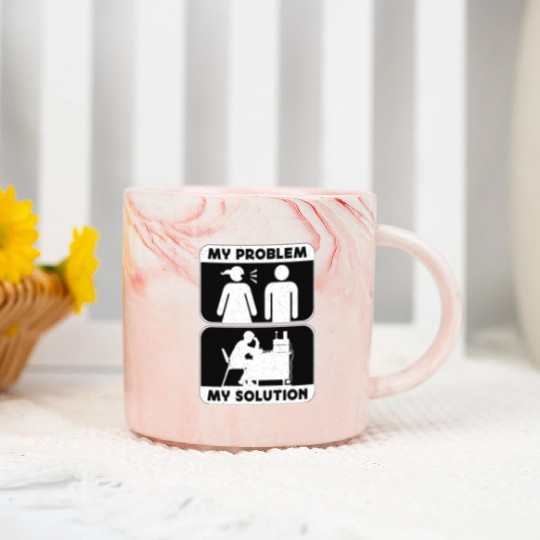 Ham Radio Operator My Problem My Pictogram Dad Mom Marble Mugs