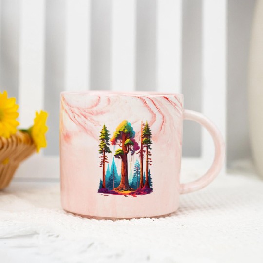 Redwood Forest - For Nature Lovers Marble Mugs