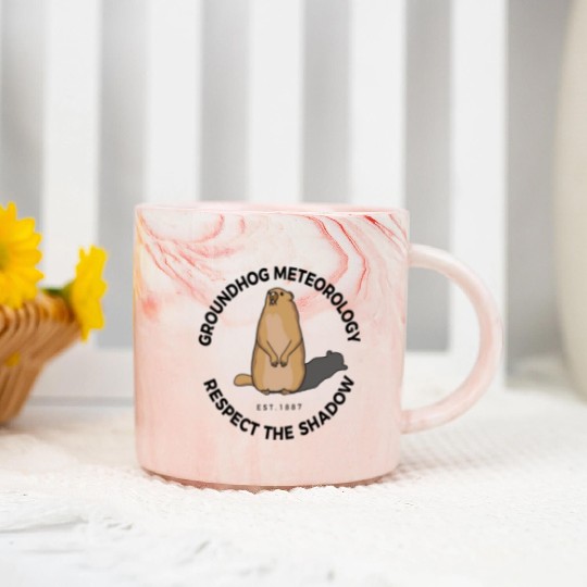 Animal Groundhog Spirit Rodent Happy Groundhog Day Marble Mugs