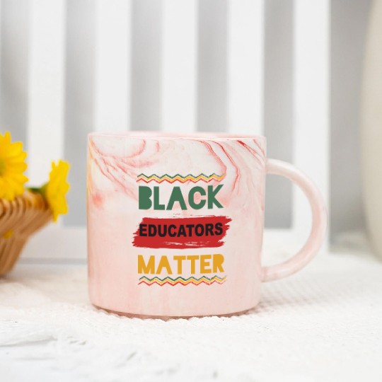 Black Educators Matter African History Teacher Men Marble Mugs
