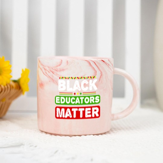 Black Educators Matter African History Teacher Men Marble Mugs