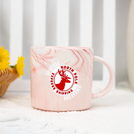 NORTH POLE SPECIAL DELIVERY Marble Mugs