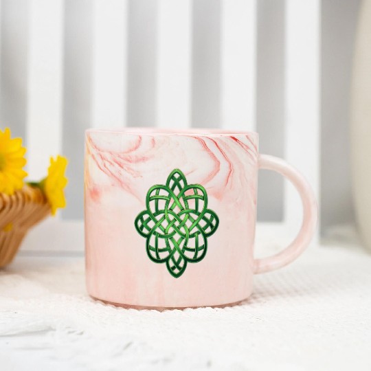 St Patricks Day Celtic Knot Irish Scottish Symbol Marble Mugs