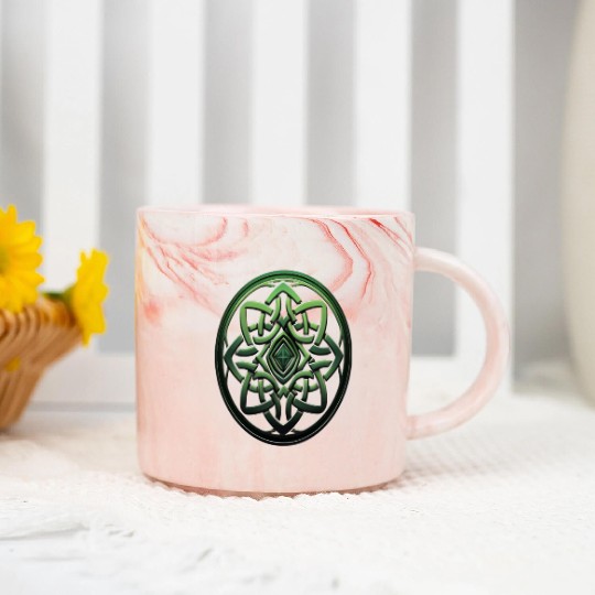 St Patricks Day Celtic Knot Irish Scottish Symbol Marble Mugs