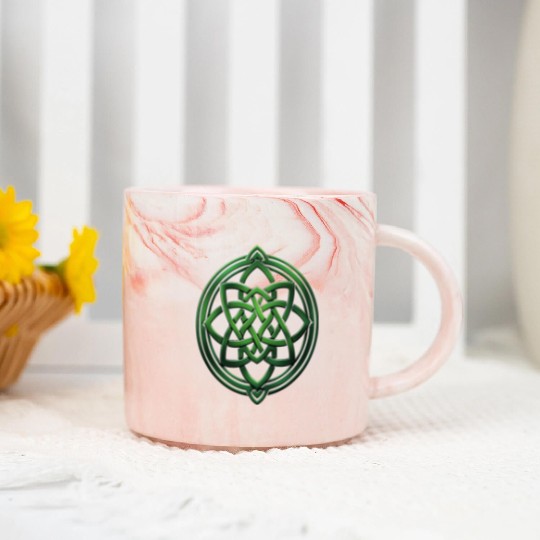 St Patricks Day Celtic Knot Irish Scottish Symbol Marble Mugs