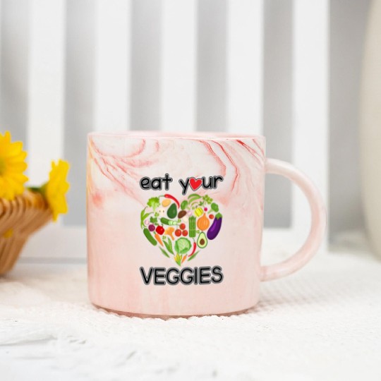 eat your veggies Marble Mugs